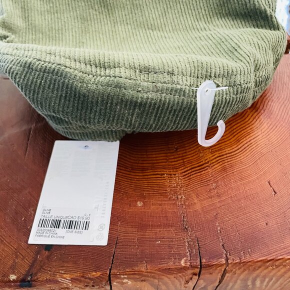 Forever 21 Olive Corduroy with Black Rope Paper Boy Hat Cap - Picture 3 of 4